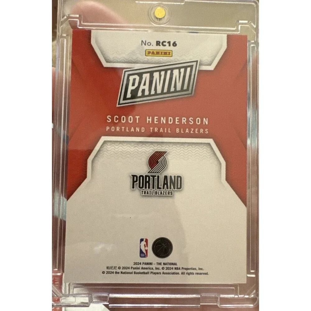 2024 Panini The National Scoot Henderson Rookies RC /399 #RC16 Trail Blazers